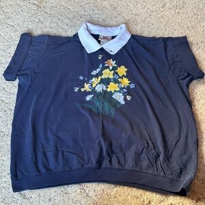 Top Stitch Collard TeeShirt Size Extra Large